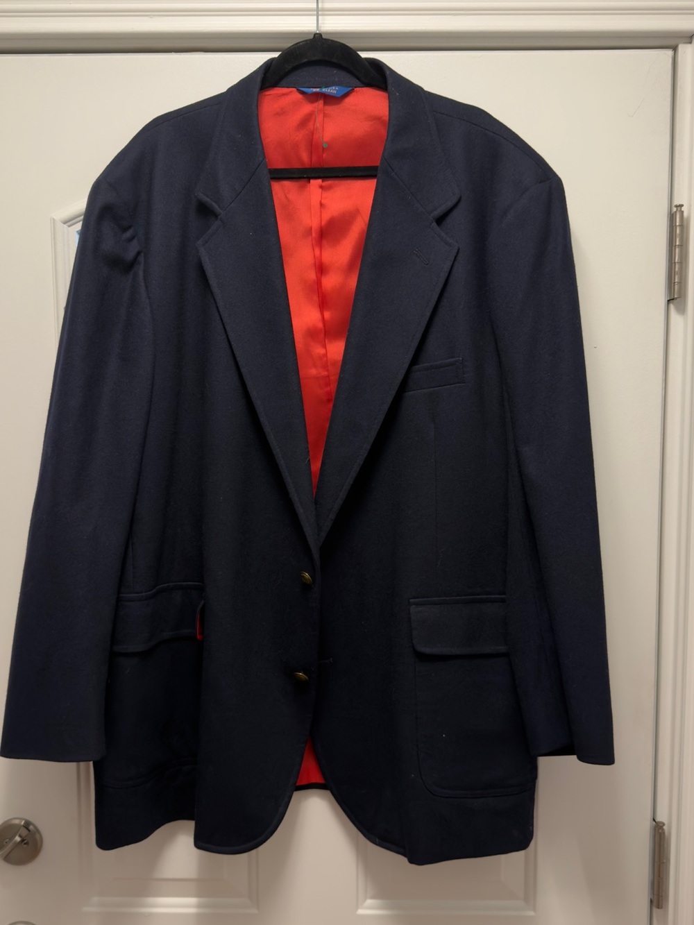 Pendleton Navy Sport Coat with Red Lining